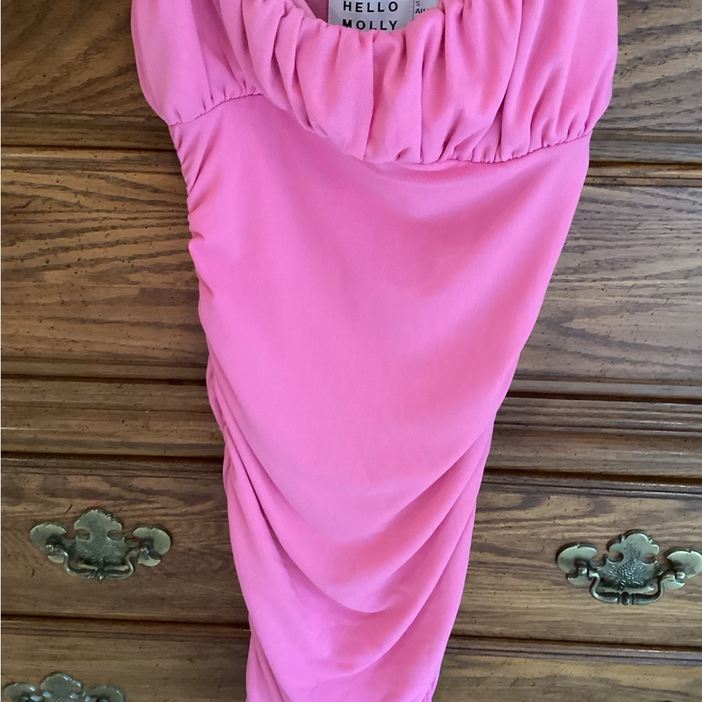 Pink mini dress